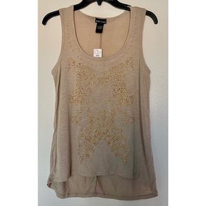 New Wet Seal Studded Embellished Tank Top L
